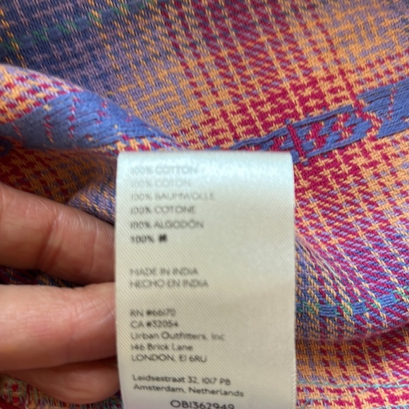 New Free People Redwood Flannel  Pink Plaid Babydoll Mini Dress New - Picture 6 of 6